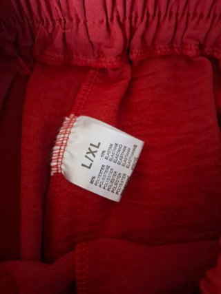 Pantalón fluido rojo caldera