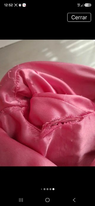 Cazadora piel fucsia talla 40