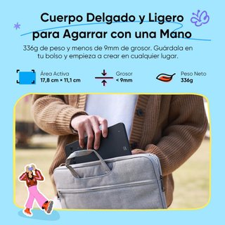 Tableta Gráfica XPPen Deco Mini7W V2 Negra