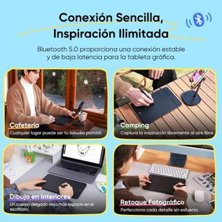 Tableta Gráfica XPPen Deco Mini7W V2 Negra