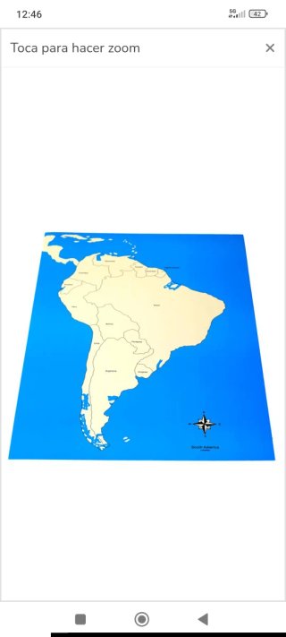 Puzzle Mappa del Sud America Montessori