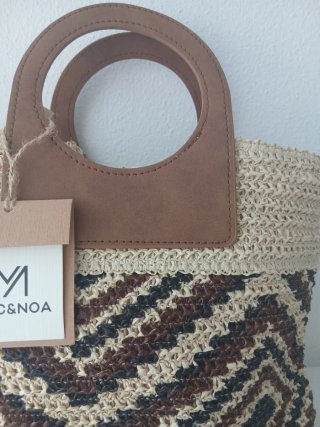 Bolso de rafia MAC&NOA multicolor