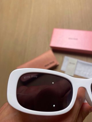 Gafas Miu Miu Pasta Blanca y Dorado