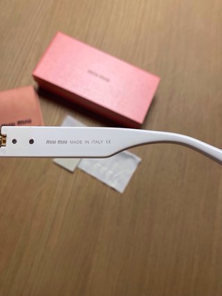 Gafas Miu Miu Pasta Blanca y Dorado