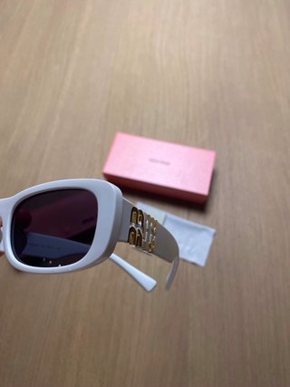 Gafas Miu Miu Pasta Blanca y Dorado