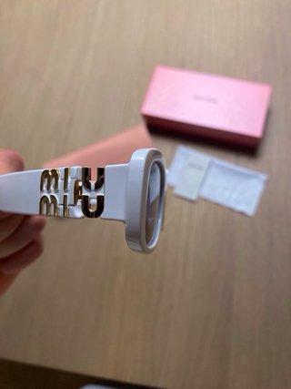 Gafas Miu Miu Pasta Blanca y Dorado