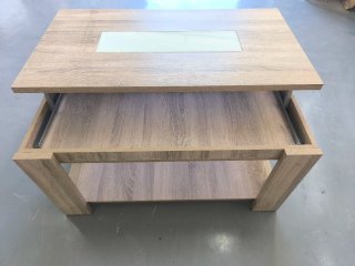 Mesa de centro madera y cristal