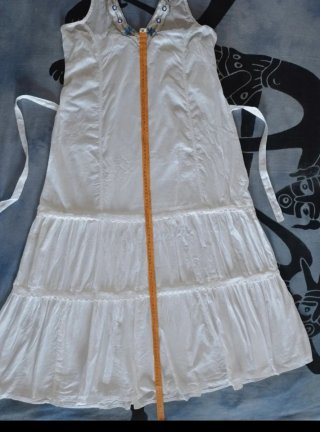 Vestito lungo bianco estivo Indian Emporium