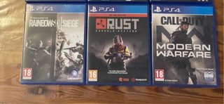 Lote 3 Juegos PS4: Rainbow Six Siege, Rust, CoD