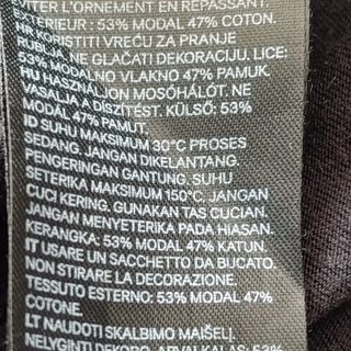 Camiseta Negra Pedrería H&M Talla XL