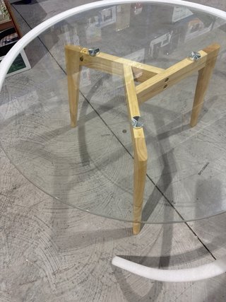 Mesa centro cristal 80cm