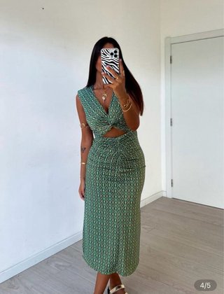 Vestido midi estampado