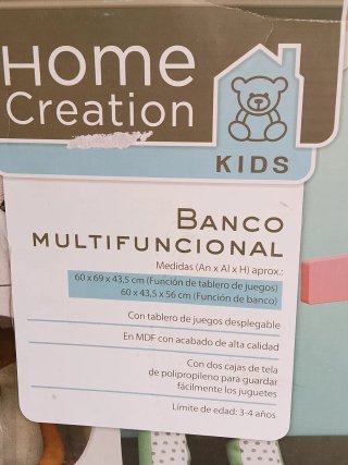 Banco Multifuncional Home Creation Kids