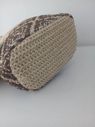Bolso de rafia MAC&NOA beige y marrón