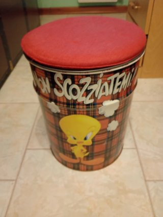 Sgabello Latta Titti Looney Tunes Vintage