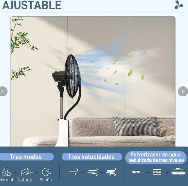 Ventilatore Nebulizzatore 3 Velocità