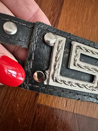 Cintura pelle borchie vintage