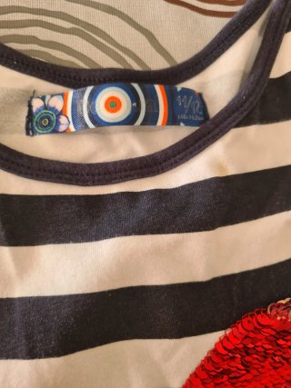 Vestido Desigual Corazón Lentejuelas Talla 11/12