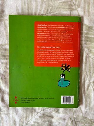 Libro 4º de primaria, lengua castellana.