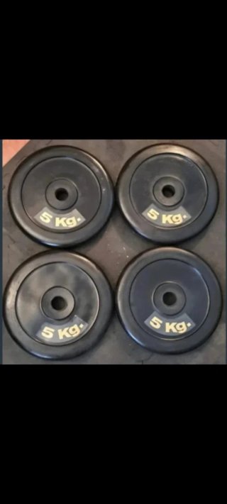 4 discos de pesa Salter 5kg 30mm