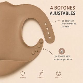 Pack 3 Baberos Silicona Bebé