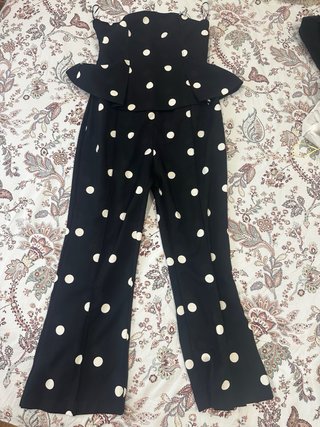 Mono Zara lunares negro y blanco