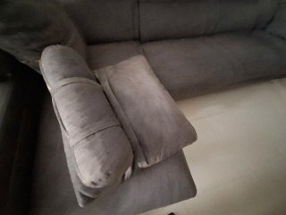 Sofá cheslong eléctrico gris