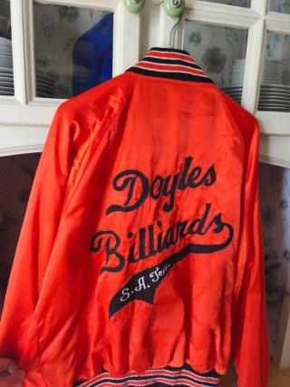 Chaqueta Vintage Doyles Billiards Naranja
