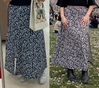 Falda floral talla XL/14-16