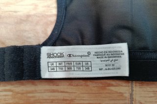 Sujetador deportivo Shock Absorber negro