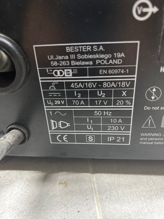 Soldadora de hilo con bombona Ar/CO2