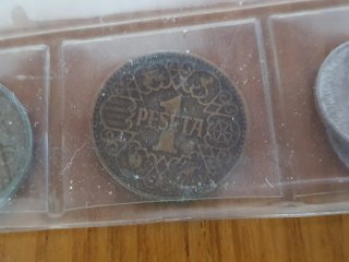 Lote monedas Franco Rey y extranjeras