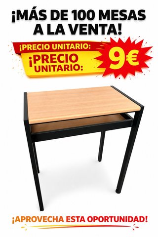 Tavoli in legno e metallo per aule