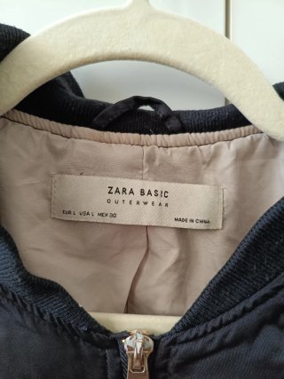 Chaqueta Zara Basic Negra Talla L