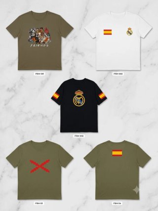 Camisetas manga corta