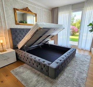 Letto matrimoniale moderno con contenitore