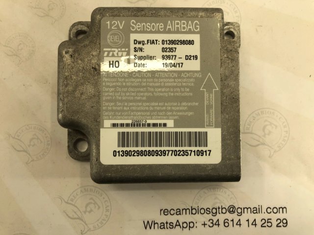 Centralita airbag Fiat 01390298080 93977D219