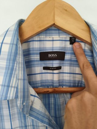 Camisa Cuadros Manga Corta BOSS Talla M