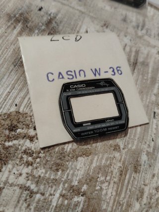 Cristal Casio Marlin W-36 y W-350. Nuevo. 80s. Uno
