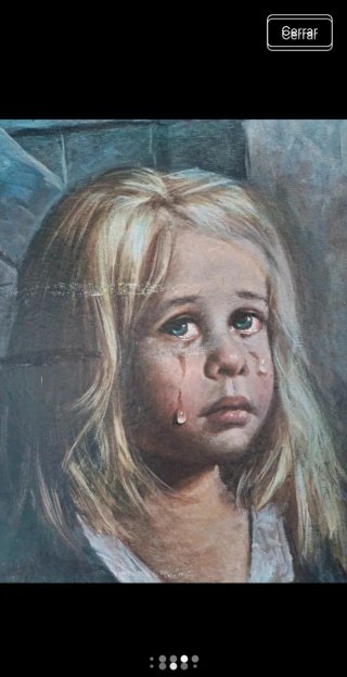 Cuadro Niña Llorando Italiano