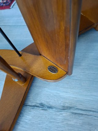 Escalera Biblioteca Estilo Inglés Madera y Piel