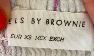 Vestido Brownie Morado y Blanco