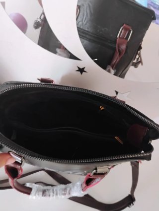 Borsa nera con stampa gatto