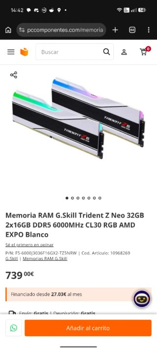 G.Skill Trident Z5 Neo DDR5 RGB 6000MHz CL30 32gb