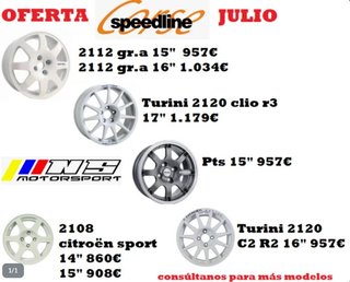 Llantas Speedline Julio Oferta