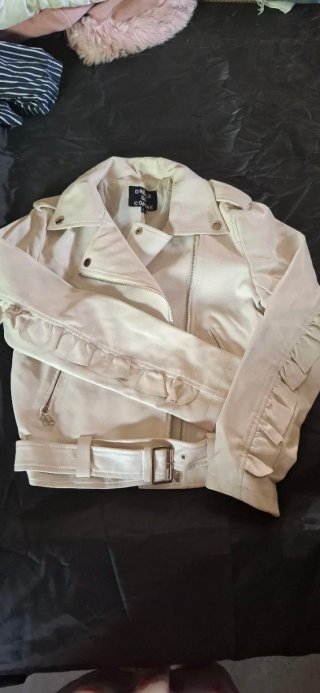 Cazadora polipiel beige DRÔLE DE COPINE
