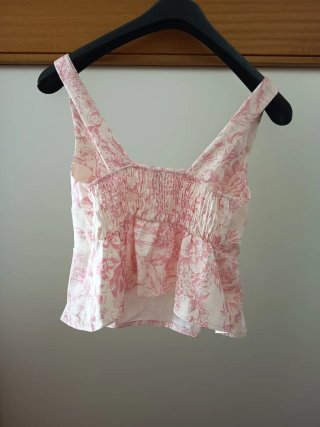 Top infantil estampado rosa