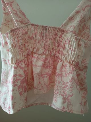 Top infantil estampado rosa