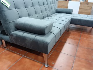 Chollo! Sofá Cama Chaiselongue Reversible Gris
