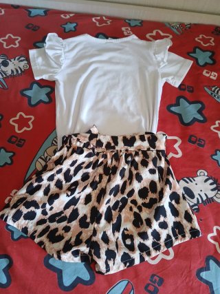 Completo estivo bambina (5 anni)  fantasia leopard